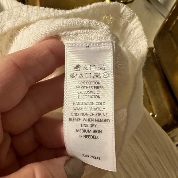 House Of Harlow 1960 women’s white boho flowy blouse size small - Picture 9 of 10